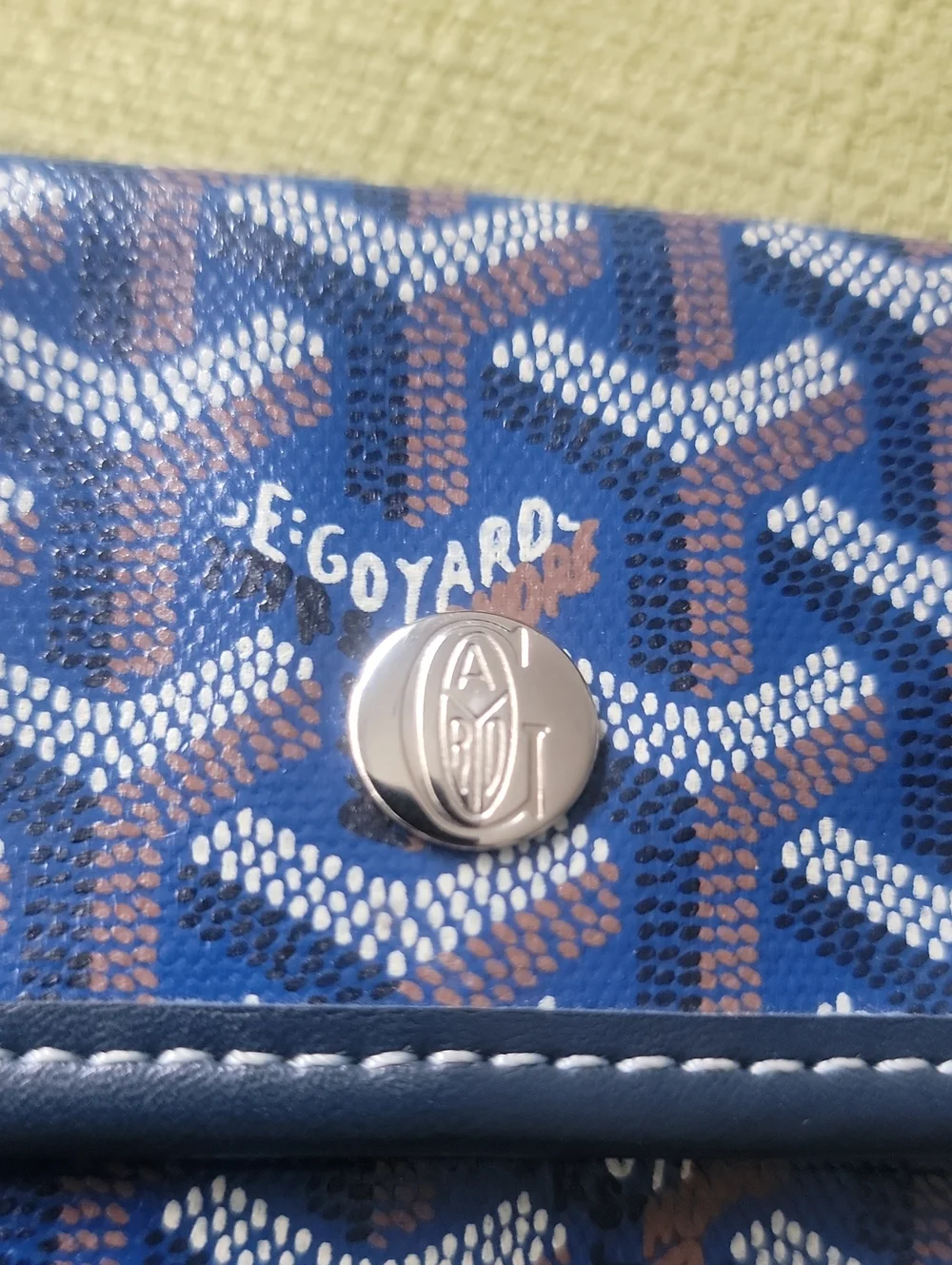 Goyard Blue Chevron Continental Wallet